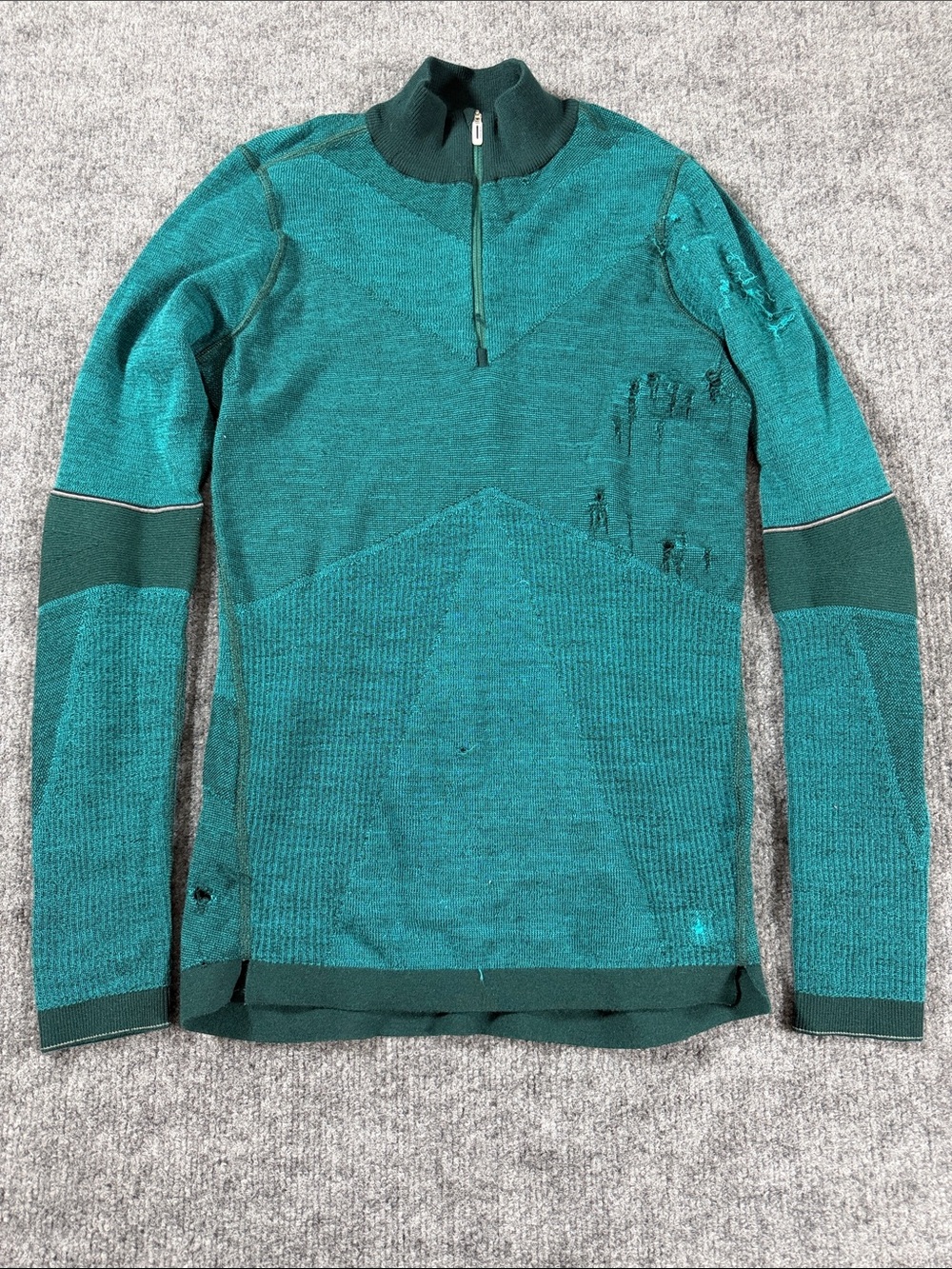 Smartwool Women's Intraknit 250 Thermal Merino Base Layer Colorblock 1/4 Zip